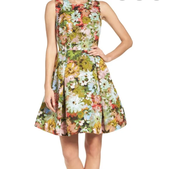 Taylor | Dresses | Taylor Floral Fit And Flare Scuba Dress Floral Nwt |  Poshmark
